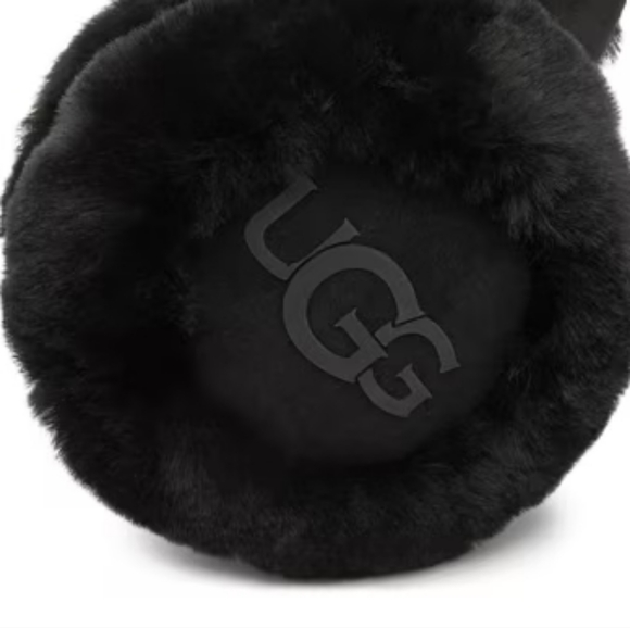 RARE! BNIB! NWT! Ugg Women's Earmuff Sheepskin Waterproof Embroidery In Black - Picture 3 of 13
